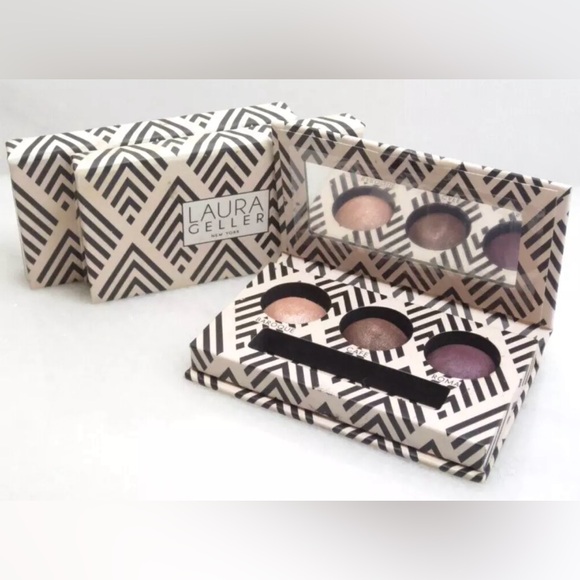 LAURA GELLER BAKED EYESHADOW PALETTE TRIO BAROQUE, CAFE, ROMA NWB - Picture 1 of 1